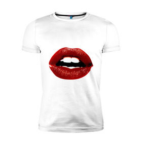 Мужская футболка премиум с принтом Pop art lips в Кировске, 92% хлопок, 8% лайкра | приталенный силуэт, круглый вырез ворота, длина до линии бедра, короткий рукав | поп арт