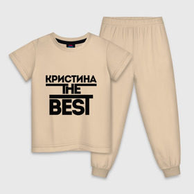 Детская пижама хлопок с принтом Кристина the best в Кировске, 100% хлопок |  брюки и футболка прямого кроя, без карманов, на брюках мягкая резинка на поясе и по низу штанин
 | женское имя | имена | лучшая