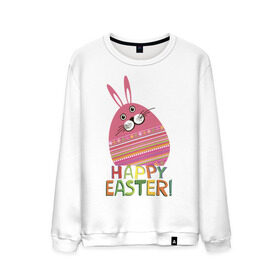 Мужской свитшот хлопок с принтом Easter rabbit в Кировске, 100% хлопок |  | happy easter | кролик | пасха | пасхальное яйцо | пасхальный кролик | счастливой пасхи