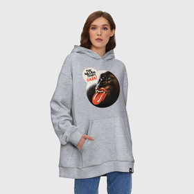 Худи SuperOversize хлопок с принтом The Rolling stones GRRR! в Кировске, 70% хлопок, 30% полиэстер, мягкий начес внутри | карман-кенгуру, эластичная резинка на манжетах и по нижней кромке, двухслойный капюшон
 | rolling stones