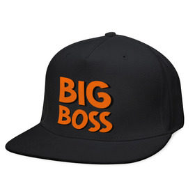 Кепка снепбек с прямым козырьком с принтом Big Boss в Кировске, хлопок 100% |  | big | big boss | boss | большой | большой босс | босс