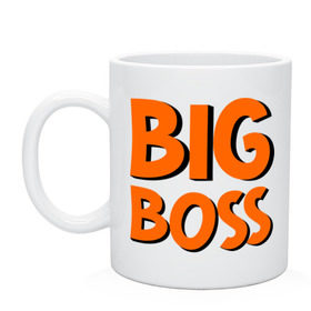 Кружка с принтом Big Boss в Кировске, керамика | объем — 330 мл, диаметр — 80 мм. Принт наносится на бока кружки, можно сделать два разных изображения | Тематика изображения на принте: big | big boss | boss | большой | большой босс | босс