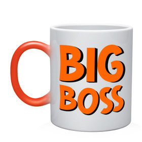 Кружка хамелеон с принтом Big Boss в Кировске, керамика | меняет цвет при нагревании, емкость 330 мл | big | big boss | boss | большой | большой босс | босс