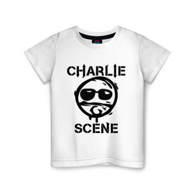 Детская футболка хлопок с принтом Charlie Scene (HU) в Кировске, 100% хлопок | круглый вырез горловины, полуприлегающий силуэт, длина до линии бедер | charlie | charlie scene | scene | панк | рок | чарли шин