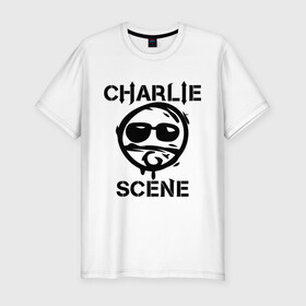 Мужская футболка премиум с принтом Charlie Scene (HU) в Кировске, 92% хлопок, 8% лайкра | приталенный силуэт, круглый вырез ворота, длина до линии бедра, короткий рукав | charlie | charlie scene | scene | панк | рок | чарли шин