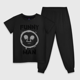 Детская пижама хлопок с принтом Funny Man (HU) в Кировске, 100% хлопок |  брюки и футболка прямого кроя, без карманов, на брюках мягкая резинка на поясе и по низу штанин
 | funny man | hollywood undead | забавный парень
