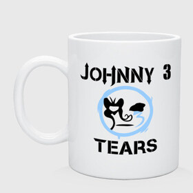 Кружка с принтом Johnny 3 Tears (HU) в Кировске, керамика | объем — 330 мл, диаметр — 80 мм. Принт наносится на бока кружки, можно сделать два разных изображения | Тематика изображения на принте: huhollywood undead | johnny 3 | johnny 3 tears | johnny tears | джони теарс 3