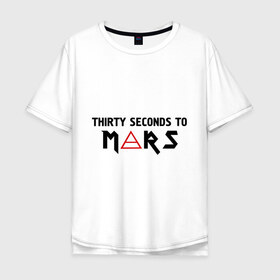 Мужская футболка хлопок Oversize с принтом 30 Seconds To Mars (30 секунд до марса) в Кировске, 100% хлопок | свободный крой, круглый ворот, “спинка” длиннее передней части | 30 seconds | 30 seconds to mars | 30 секунд до марса | панк | рок | рок энд ролл