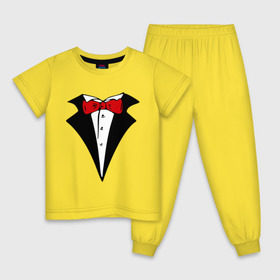 Детская пижама хлопок с принтом Смокинг и красная бабочка в Кировске, 100% хлопок |  брюки и футболка прямого кроя, без карманов, на брюках мягкая резинка на поясе и по низу штанин
 | смокинг