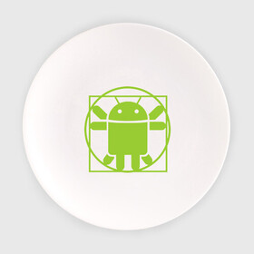 Тарелка с принтом Андроид давинчи в Кировске, фарфор | диаметр - 210 мм
диаметр для нанесения принта - 120 мм | android | андроид давинчи | давинчи
