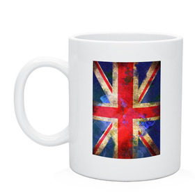 Кружка с принтом Флаг Британии в цветах в Кировске, керамика | объем — 330 мл, диаметр — 80 мм. Принт наносится на бока кружки, можно сделать два разных изображения | англия | британский флаг | великобритания | флаг великобритании