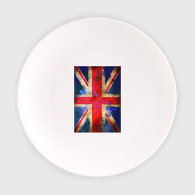 Тарелка с принтом Флаг Британии в цветах в Кировске, фарфор | диаметр - 210 мм
диаметр для нанесения принта - 120 мм | англия | британский флаг | великобритания | флаг великобритании
