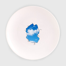 Тарелка 3D с принтом Небо. Бэнкси в Кировске, фарфор | диаметр - 210 мм
диаметр для нанесения принта - 120 мм | Тематика изображения на принте: banksy | бенкси | бэнкси | графити | граффити | небо | облака | облако | стрит арт | стритарт