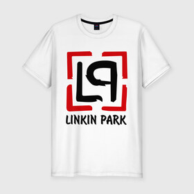 Мужская футболка премиум с принтом Linkin park в Кировске, 92% хлопок, 8% лайкра | приталенный силуэт, круглый вырез ворота, длина до линии бедра, короткий рукав | Тематика изображения на принте: lp | rock | линкин парк | музыка | рок группа