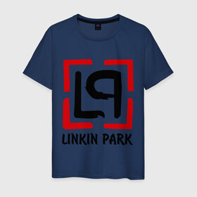Мужская футболка хлопок с принтом Linkin park в Кировске, 100% хлопок | прямой крой, круглый вырез горловины, длина до линии бедер, слегка спущенное плечо. | Тематика изображения на принте: lp | rock | линкин парк | музыка | рок группа