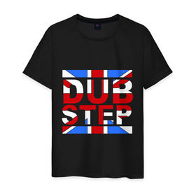 Мужская футболка хлопок с принтом DubStep Great Britain в Кировске, 100% хлопок | прямой крой, круглый вырез горловины, длина до линии бедер, слегка спущенное плечо. | dub step | dubstep | британский флаг | дабстеп | дапстеп | музыка
