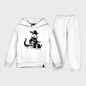 Детский костюм хлопок Oversize с принтом Gangsta rat (Banksy) в Кировске,  |  | бэнкси | гангстер | граффити | грызун | мышь | хомяк