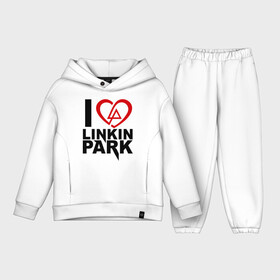 Детский костюм хлопок Oversize с принтом I love linkin park (Я люблю Linkin Park) в Кировске,  |  | rock | линкин парк | музыкальная группа | рок группа | рок музыка