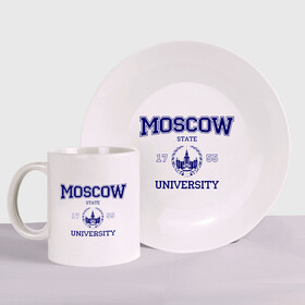 Набор: тарелка + кружка MGU Moscow University купить в Кировске