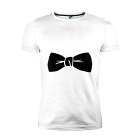 Мужская футболка премиум с принтом Галстук бабочка (PSY) в Кировске, 92% хлопок, 8% лайкра | приталенный силуэт, круглый вырез ворота, длина до линии бедра, короткий рукав | gangnam style | гангнам стайл | костюм | одежда