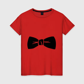 Женская футболка хлопок с принтом Галстук бабочка (PSY) в Кировске, 100% хлопок | прямой крой, круглый вырез горловины, длина до линии бедер, слегка спущенное плечо | gangnam style | гангнам стайл | костюм | одежда