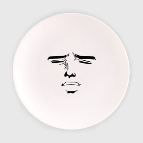 Тарелка 3D с принтом Лицо в стиле аниме в Кировске, фарфор | диаметр - 210 мм
диаметр для нанесения принта - 120 мм | anime | брови | глаза | нос | рот
