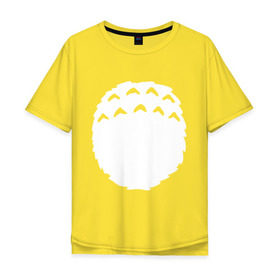 Мужская футболка хлопок Oversize с принтом Тоторо грудь в Кировске, 100% хлопок | свободный крой, круглый ворот, “спинка” длиннее передней части | anime | totoro | аниме | тоторо