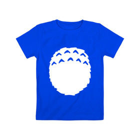 Детская футболка хлопок с принтом Тоторо грудь в Кировске, 100% хлопок | круглый вырез горловины, полуприлегающий силуэт, длина до линии бедер | anime | totoro | аниме | тоторо