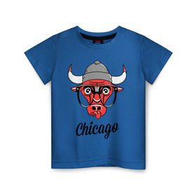 Детская футболка хлопок с принтом Chicago swag в Кировске, 100% хлопок | круглый вырез горловины, полуприлегающий силуэт, длина до линии бедер | chicago bulls | swag | swag style | буйвол | бык | одежда сваг | сваг | сваг стиль | свег | свог | свэг | чикаго | чикаго булз