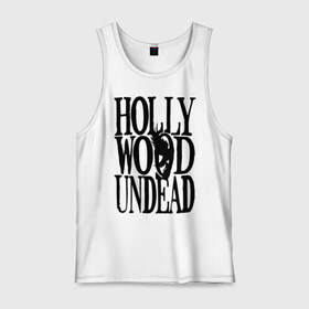 Мужская майка хлопок с принтом HollyWoodUndead в Кировске, 100% хлопок |  | hollywood undead | hu | hu mask one color | undead | птица с гранатой | рок реп группа hollywood undead