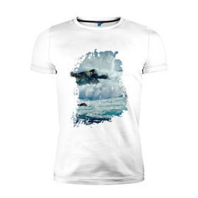 Мужская футболка премиум с принтом Seaside в Кировске, 92% хлопок, 8% лайкра | приталенный силуэт, круглый вырез ворота, длина до линии бедра, короткий рукав | летние | лето | море | на лето | океан | побережье