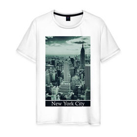 Мужская футболка хлопок с принтом NY City в Кировске, 100% хлопок | прямой крой, круглый вырез горловины, длина до линии бедер, слегка спущенное плечо. | new york | new york city | nyc | urban style | город | города | нью йорк | урбан