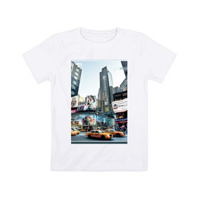 Детская футболка хлопок с принтом Millennium в Кировске, 100% хлопок | круглый вырез горловины, полуприлегающий силуэт, длина до линии бедер | new york | ny | urban style | город | города | нью йорк | урбан