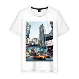Мужская футболка хлопок с принтом Millennium в Кировске, 100% хлопок | прямой крой, круглый вырез горловины, длина до линии бедер, слегка спущенное плечо. | new york | ny | urban style | город | города | нью йорк | урбан