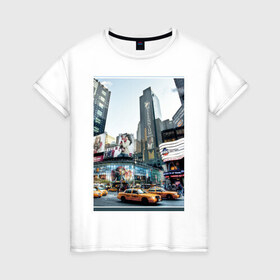Женская футболка хлопок с принтом Millennium в Кировске, 100% хлопок | прямой крой, круглый вырез горловины, длина до линии бедер, слегка спущенное плечо | new york | ny | urban style | город | города | нью йорк | урбан