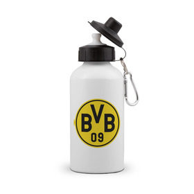 Бутылка спортивная с принтом Borussia Dortmund в Кировске, металл | емкость — 500 мл, в комплекте две пластиковые крышки и карабин для крепления | боруссия | дортмунд