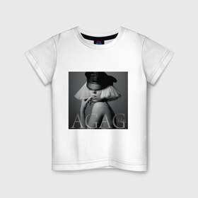 Детская футболка хлопок с принтом Ydal Agag в Кировске, 100% хлопок | круглый вырез горловины, полуприлегающий силуэт, длина до линии бедер | Тематика изображения на принте: lady gaga | актирса | голливуд | звезды | знаменитости | леди гага | певица