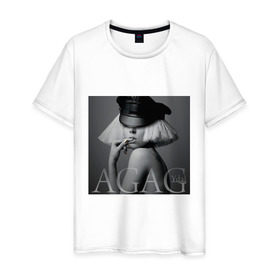 Мужская футболка хлопок с принтом Ydal Agag в Кировске, 100% хлопок | прямой крой, круглый вырез горловины, длина до линии бедер, слегка спущенное плечо. | lady gaga | актирса | голливуд | звезды | знаменитости | леди гага | певица