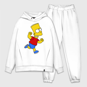 Мужской костюм хлопок OVERSIZE с принтом Барт бой без правил в Кировске,  |  | bart simpson | simpsons | барт симпсон | драка | симпсоны