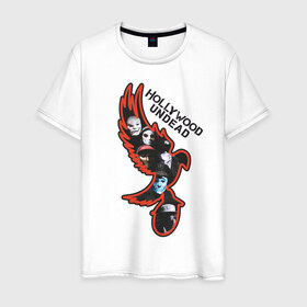 Мужская футболка хлопок с принтом Hollywood undead photo в Кировске, 100% хлопок | прямой крой, круглый вырез горловины, длина до линии бедер, слегка спущенное плечо. | хип хоп