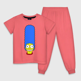 Детская пижама хлопок с принтом Мардж лицо в Кировске, 100% хлопок |  брюки и футболка прямого кроя, без карманов, на брюках мягкая резинка на поясе и по низу штанин
 | гомер