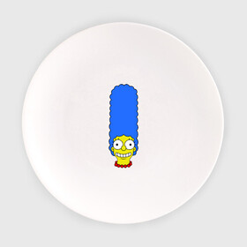 Тарелка с принтом Мардж лицо в Кировске, фарфор | диаметр - 210 мм
диаметр для нанесения принта - 120 мм | гомер