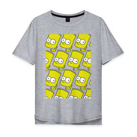 Мужская футболка хлопок Oversize с принтом Узор Барт Симпсон в Кировске, 100% хлопок | свободный крой, круглый ворот, “спинка” длиннее передней части | simpsons | мультик | мультфильм | симпсоны | симсоны
