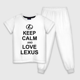 Детская пижама хлопок с принтом keep calm and love lexus в Кировске, 100% хлопок |  брюки и футболка прямого кроя, без карманов, на брюках мягкая резинка на поясе и по низу штанин
 | автомобили | машины | сохраняй спокойствие и люби лексус | тачки