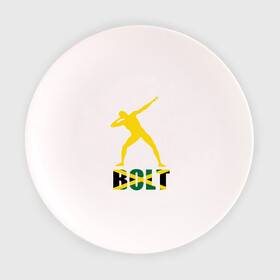 Тарелка 3D с принтом Усейн Болт в Кировске, фарфор | диаметр - 210 мм
диаметр для нанесения принта - 120 мм | Тематика изображения на принте: бегун | легкая атлетика | легкоатлет | спорт | спортсмен