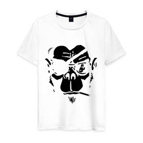 Мужская футболка хлопок с принтом Мистер Горилла в Кировске, 100% хлопок | прямой крой, круглый вырез горловины, длина до линии бедер, слегка спущенное плечо. | пират