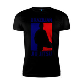 Мужская футболка премиум с принтом Джиу-джитсу (Jiu jitsu) в Кировске, 92% хлопок, 8% лайкра | приталенный силуэт, круглый вырез ворота, длина до линии бедра, короткий рукав | brazilian | бой | джиу джитсу | карате | черный пояс