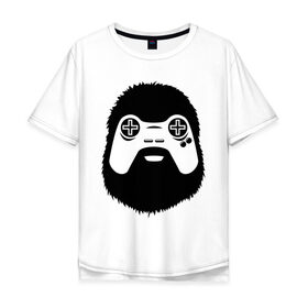 Мужская футболка хлопок Oversize с принтом Геймер в Кировске, 100% хлопок | свободный крой, круглый ворот, “спинка” длиннее передней части | joystick | видеоигры | джойстик | игры