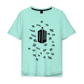 Мужская футболка хлопок Oversize с принтом доктор кто1 в Кировске, 100% хлопок | свободный крой, круглый ворот, “спинка” длиннее передней части | doctor who | тардис