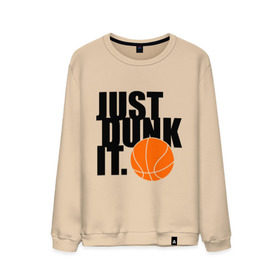Мужской свитшот хлопок с принтом Just dunk it. в Кировске, 100% хлопок |  | just dunk | just dunk it | nba | баскетбол | баскетбольный мяч | мяч dunk | нба